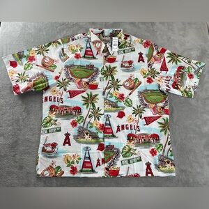 Reyn Spooner Los Angeles Angels Hawaiian Shirt Mens XL MLB Baseball New With Tag